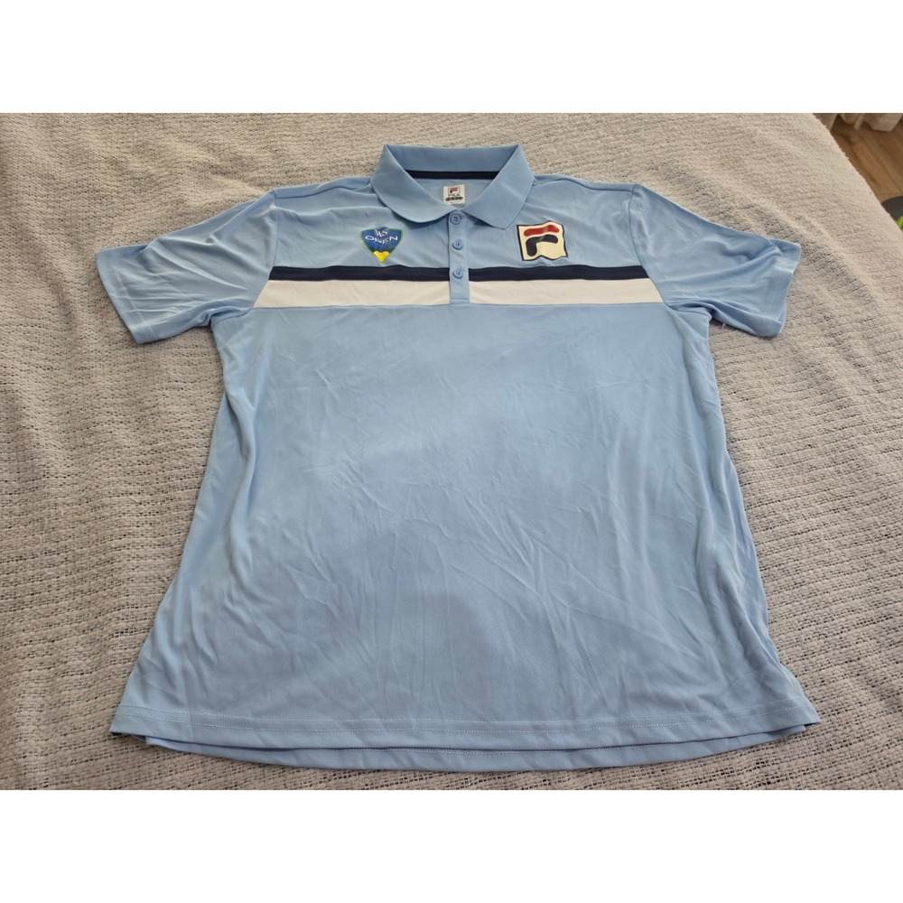 Fila Mens Western & Southern Open Cincinnati Tennis‎ Polo Shirt Blue Large L